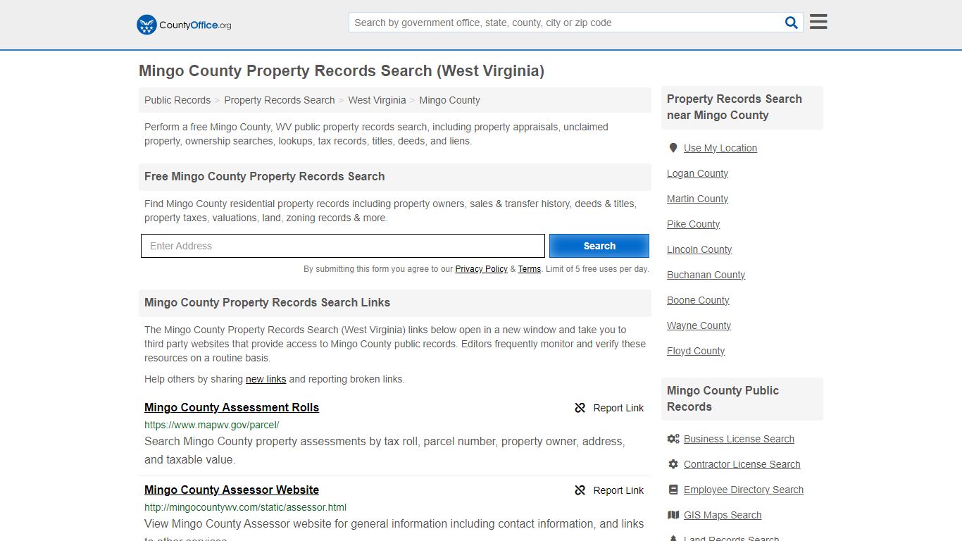 Mingo County Property Records Search (West Virginia) - County Office