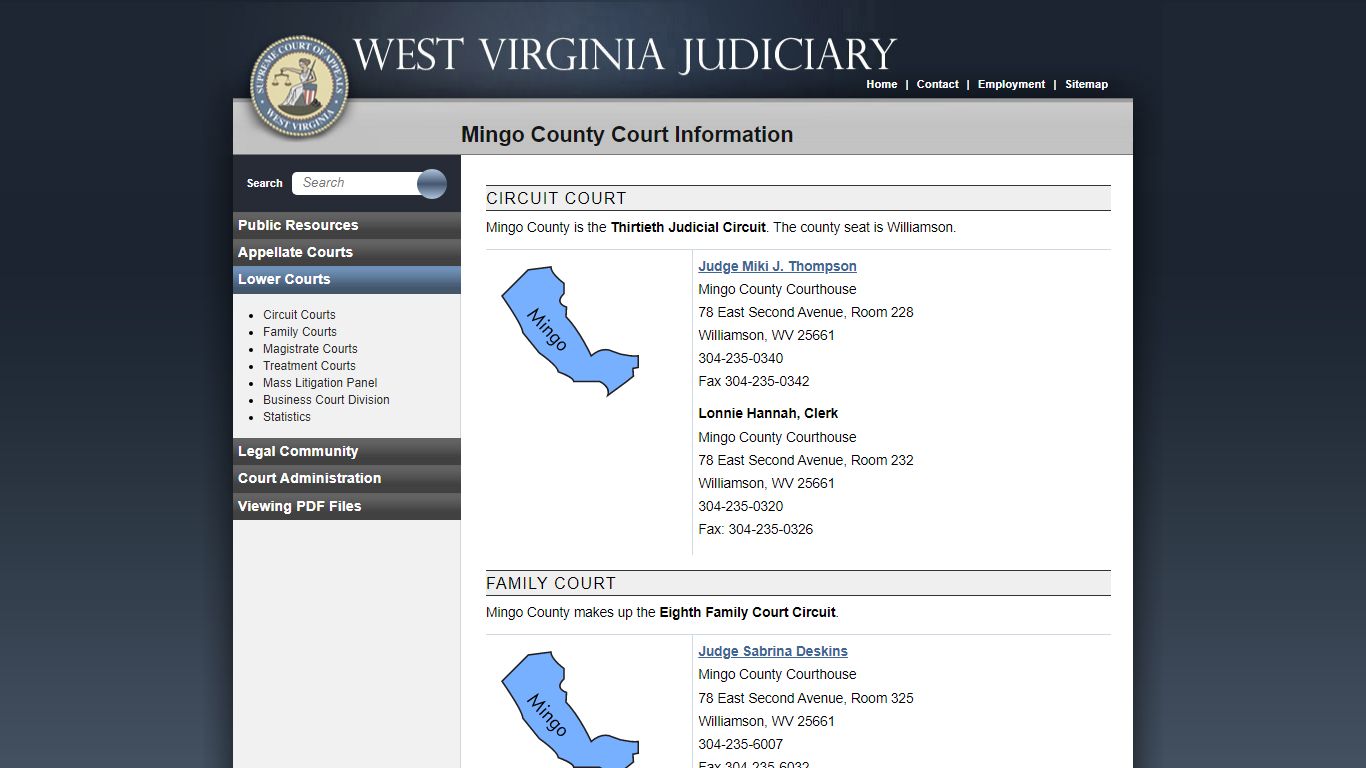 Mingo County Court Information - West Virginia Judiciary - courtswv.gov